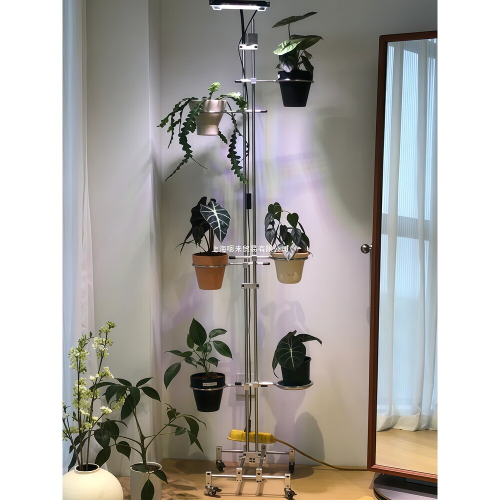 光轴客厅花架可移动材料包配件置物阳台植物架铁圈落地全套