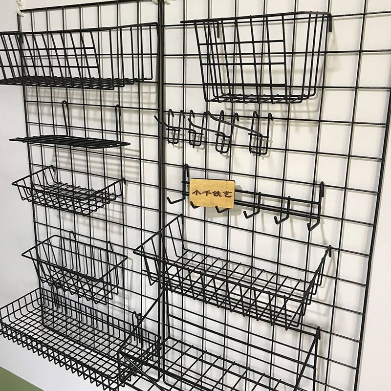 铁艺网格收纳篮照片墙置物架宿舍浴室改造阳台小挂篮房间网红装饰