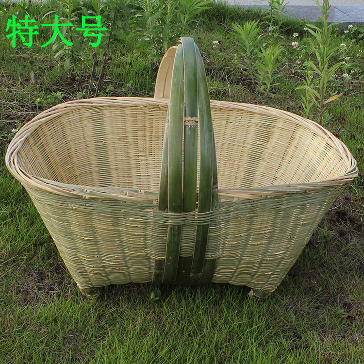 农家人手工编织手提菜篮竹篮子装鸡蛋水果篮收纳篮竹编篮竹器