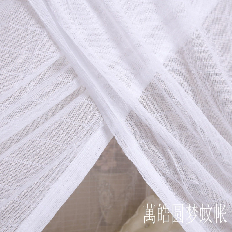棉纱蚊帐双线加密加厚老式款传统单门防尘穿竹杆绑绳