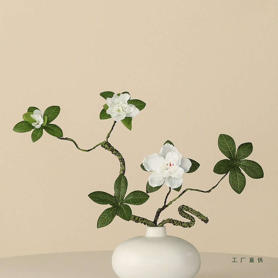 仿真绿植杜鹃花假花摆设高端轻奢盆栽客厅装饰简约禅意摆件新中式