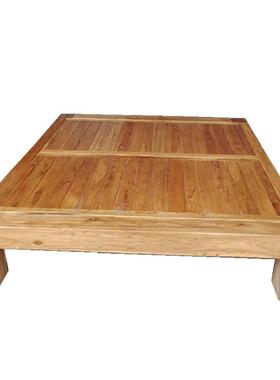 z655榻榻米单人床老榆木床现代简约矮床全实木无床头框架榻榻米床