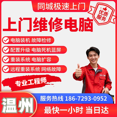 故障维修升级配置清灰装机故障维修故障维修温州上门升级配置扩容