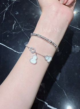 蝶觅家银色拉丝太阳花手镯