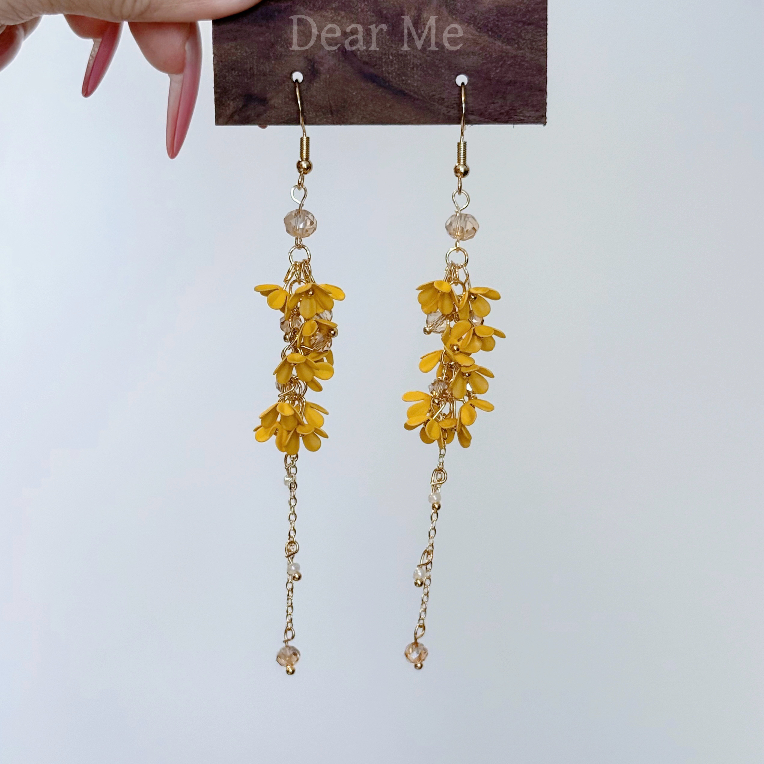 蝶觅家 【金桂仙枝】超仙长款桂花流苏小清新度假风气质耳钉