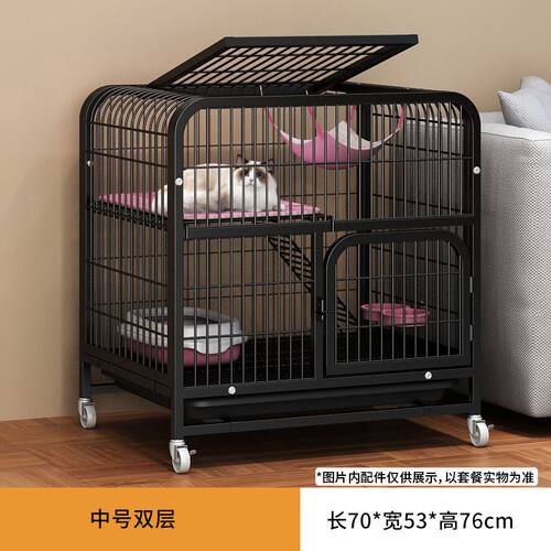 猫笼猫别墅猫笼家用室内猫咪笼子室内带厕所大号宠物特价猫窝房子