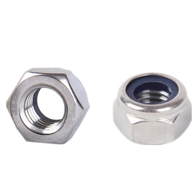 。201/304不锈钢锁紧螺母尼龙防松螺帽防滑M3M4M5M6M8M10M12M20-M