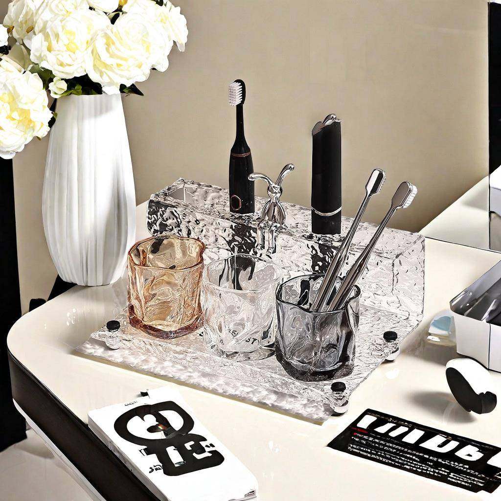 轻奢牙刷置物架洗漱台刷牙杯牙刷架漱口杯洗漱杯套装卫生间收纳架,家庭/个人清洁工具,牙刷架/牙具座,淘宝优惠券,粉丝福利购,淘宝优惠卷