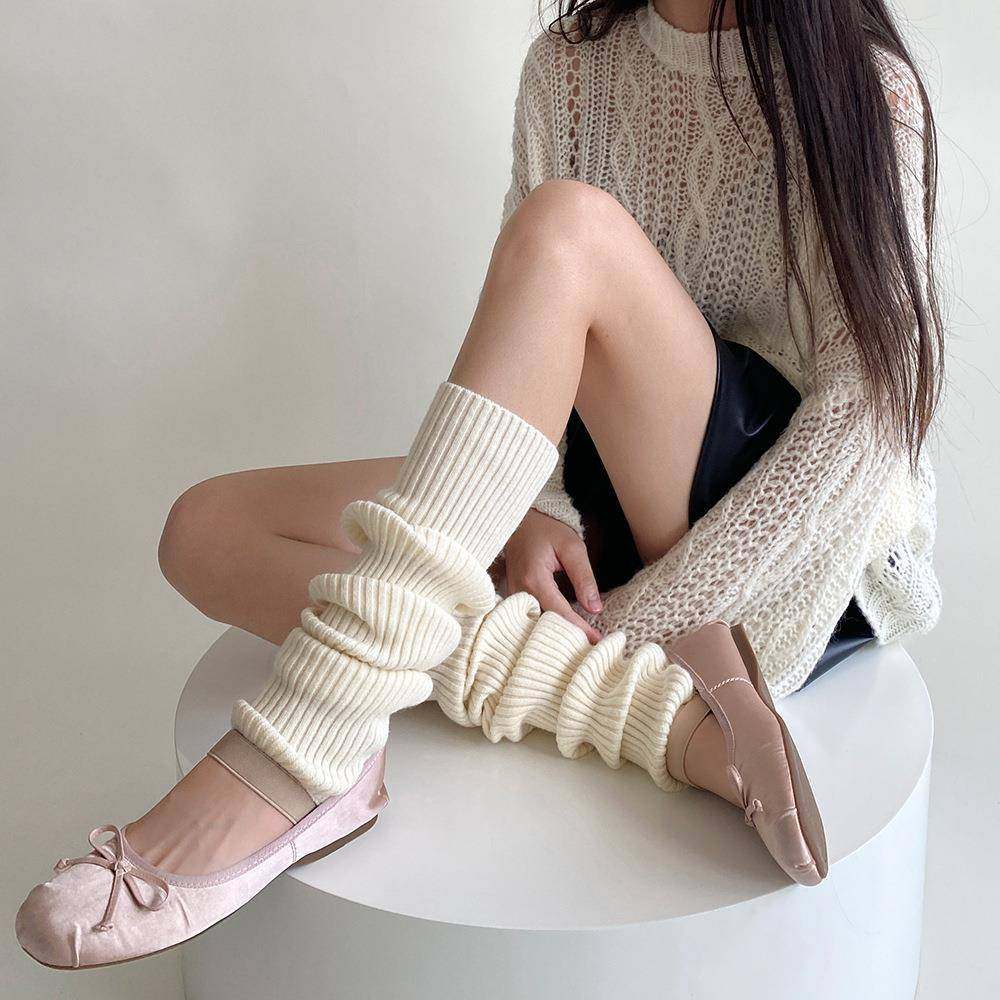 纯色羊毛针织袜套堆堆袜日系小腿袜秋冬保暖jk腿套简约百搭温柔风,女士内衣/男士内衣/家居服,短袜,淘宝优惠券,粉丝福利购,淘宝优惠卷