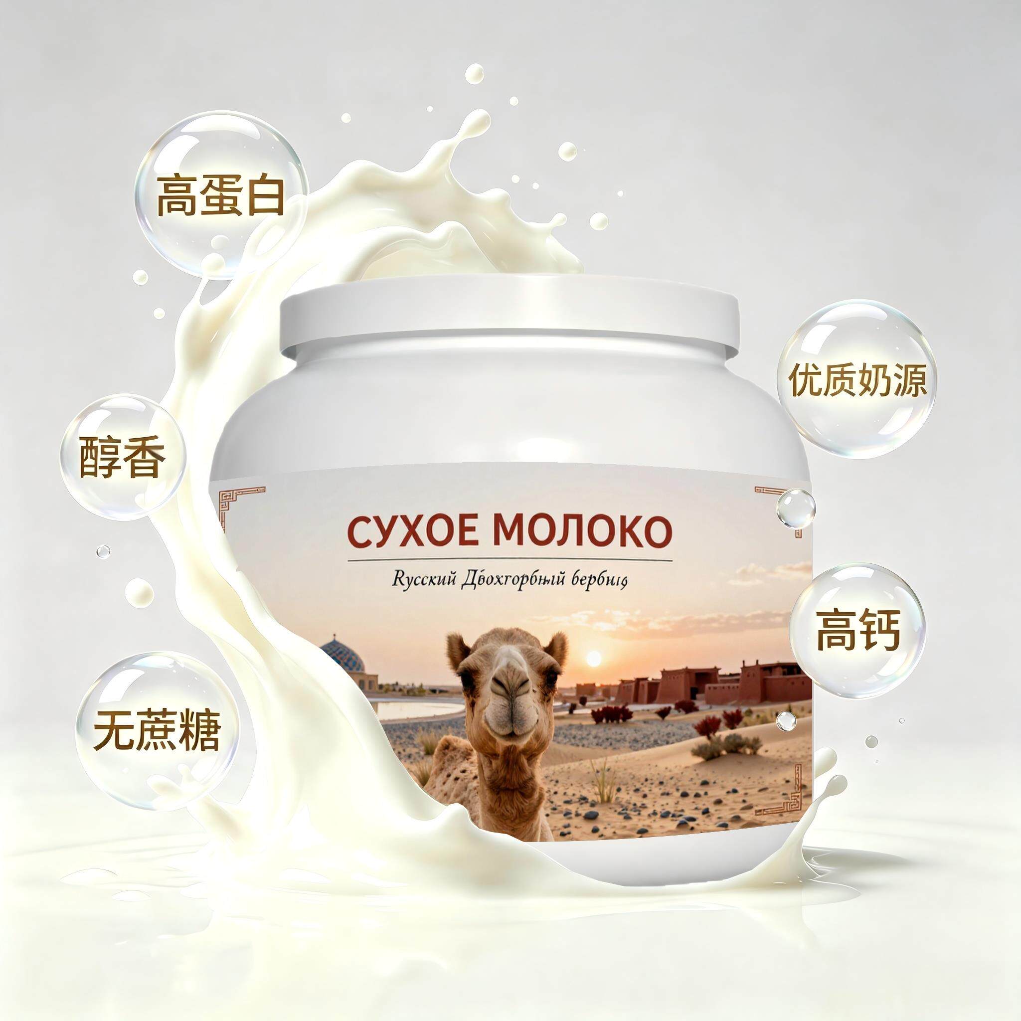 俄罗斯原装进口优质奶源益生菌驼奶粉加餐日常餐食送搭档送朋友