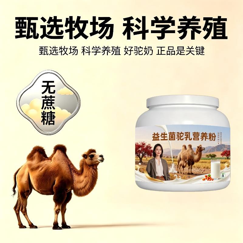 中老年益生菌驼乳粉睡前一杯多维骨骼骆驼营养粉沙漠有机官方正品