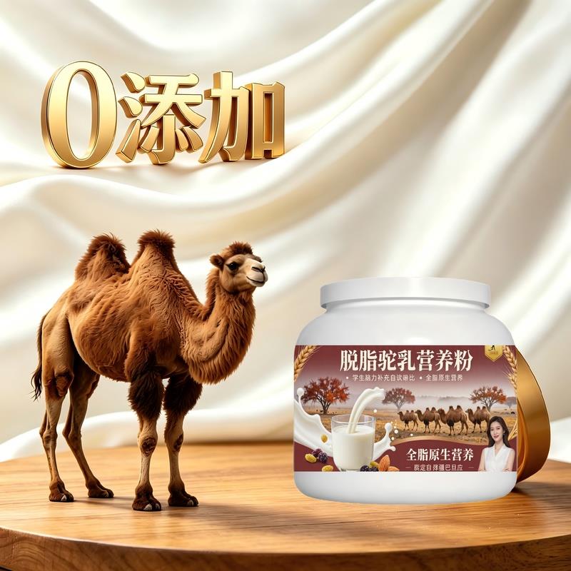 学生营养补充脱脂驼乳粉温冲速溶高蛋白粉质细腻驼奶粉沙漠有机官