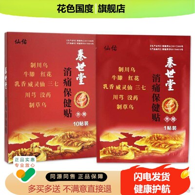 仙佑秦世堂消痛保健贴10贴【天猫正品】腰腿肩颈不适外用贴