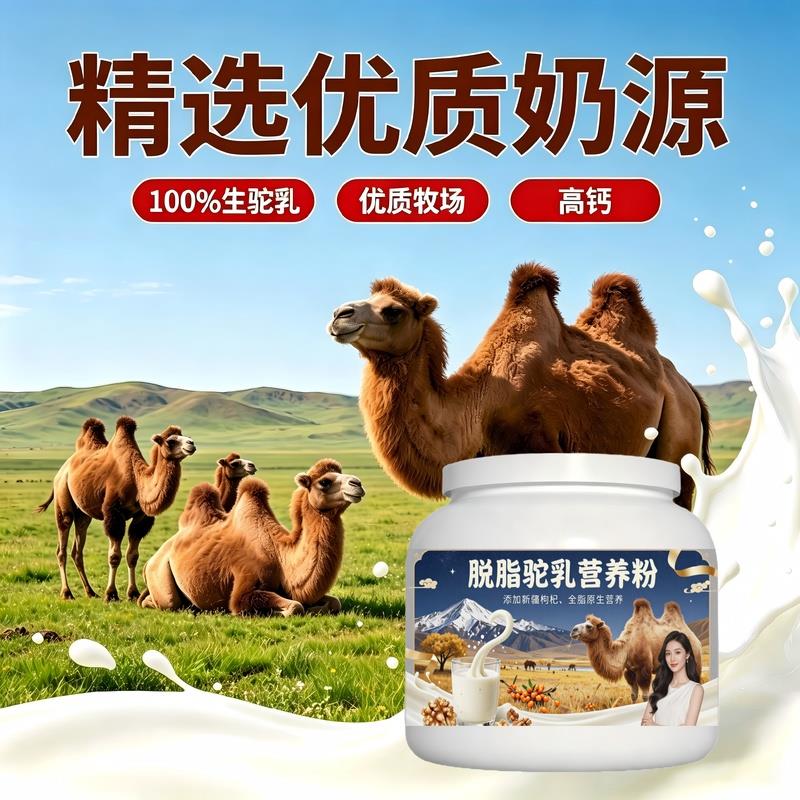 日常饮食人群脱脂驼乳粉居家常备零蔗糖护肠胃骆驼营养粉沙漠官方