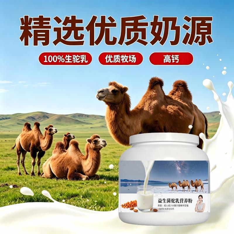 健身补充益生菌驼乳粉日常餐食搭配高钙温和营养骆驼营养粉牧场官