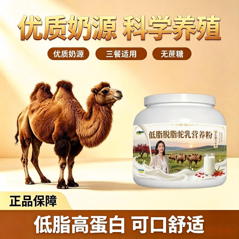学生驼乳粉住校冲泡高蛋白均衡营养驼乳粉沙漠有机100%正宗初