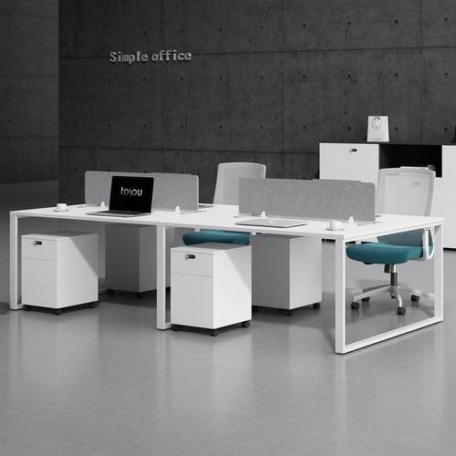 桌办公桌简约代职员工组作椅合G636现现代屏风双人位员工会议桌电