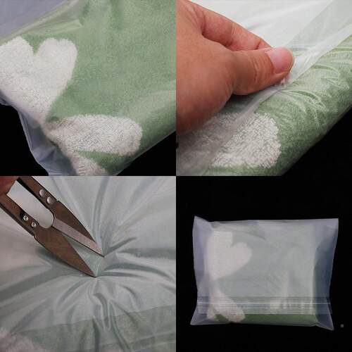 全跨境专用降解服包装装袋现货PA+PBALT半服装包装透明自粘袋可降