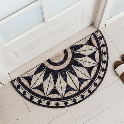 欧式半轻奢门口垫 家用卧室入户地门地毯门GazTDJ2D地进垫圆脚垫