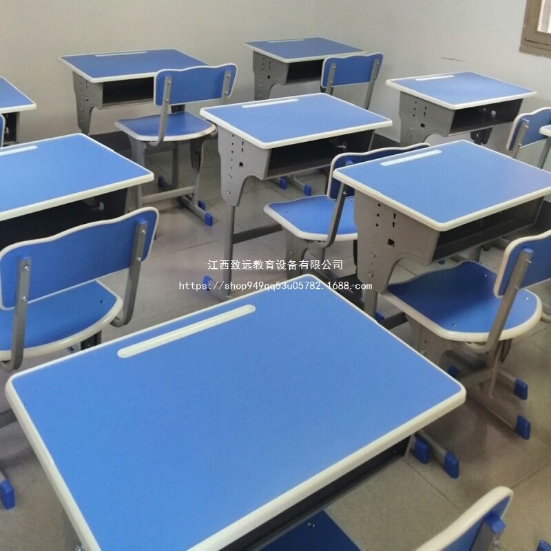 中小学生辅导班课桌椅厂家直销培训班课桌托管班双人学校升降书桌