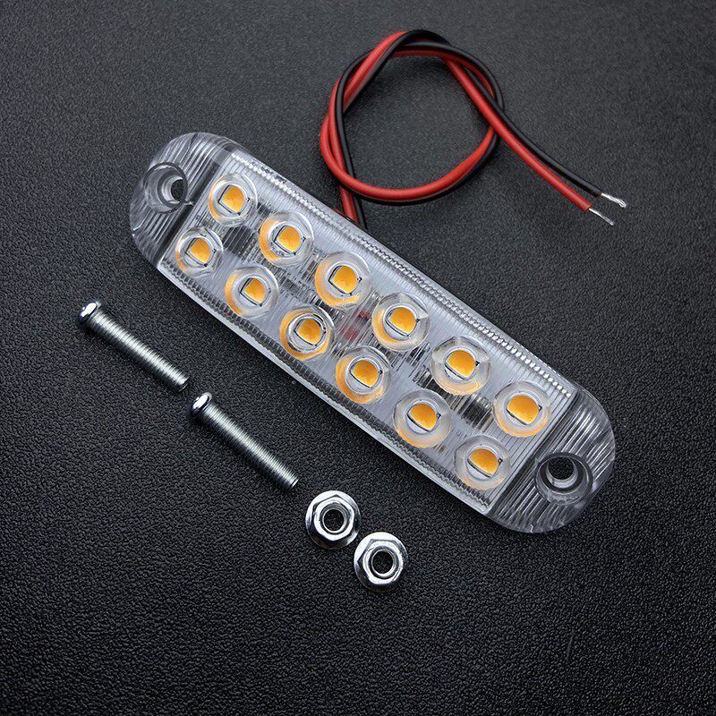超亮led爆闪一体闪烁灯货车边灯24v12v防水示宽灯80v摩托尾灯改装