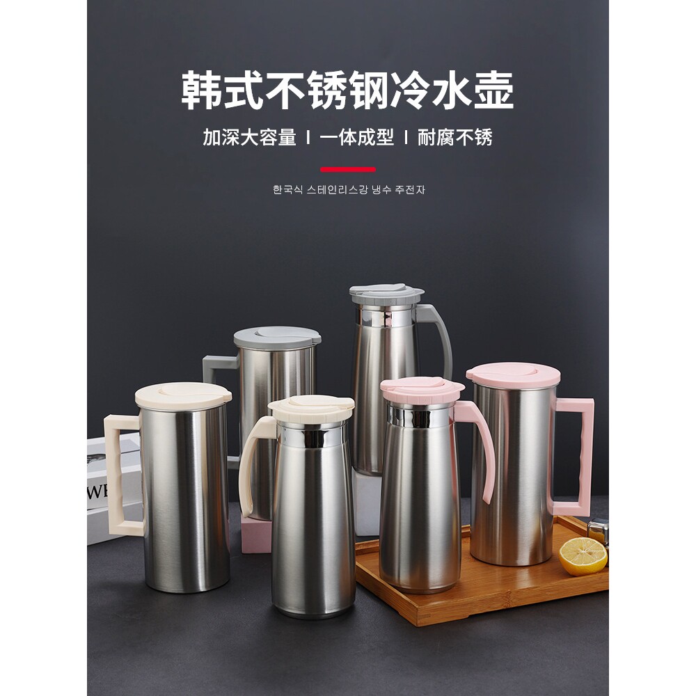 不锈钢冷水壶耐高温家用防爆防摔泡茶壶大容量凉水杯凉白开水杯壶