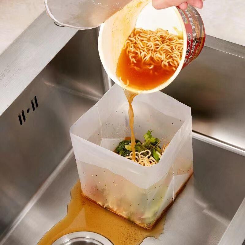 过滤渣加厚袋厨房自立式垃圾袋剩菜饭隔渣去油沥水袋水槽一次性过