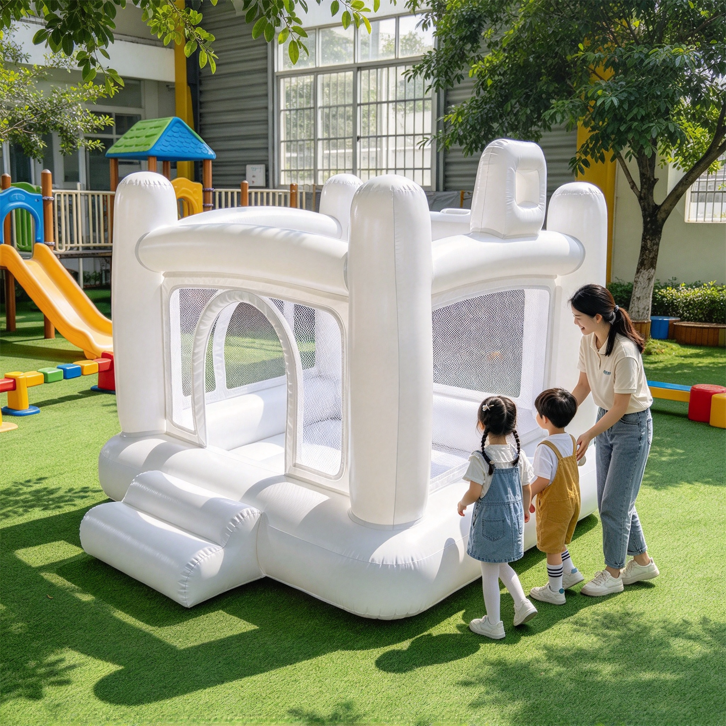 家用室内室外家庭充气城堡儿童蹦蹦床小户型游乐园滑梯跳床淘气堡