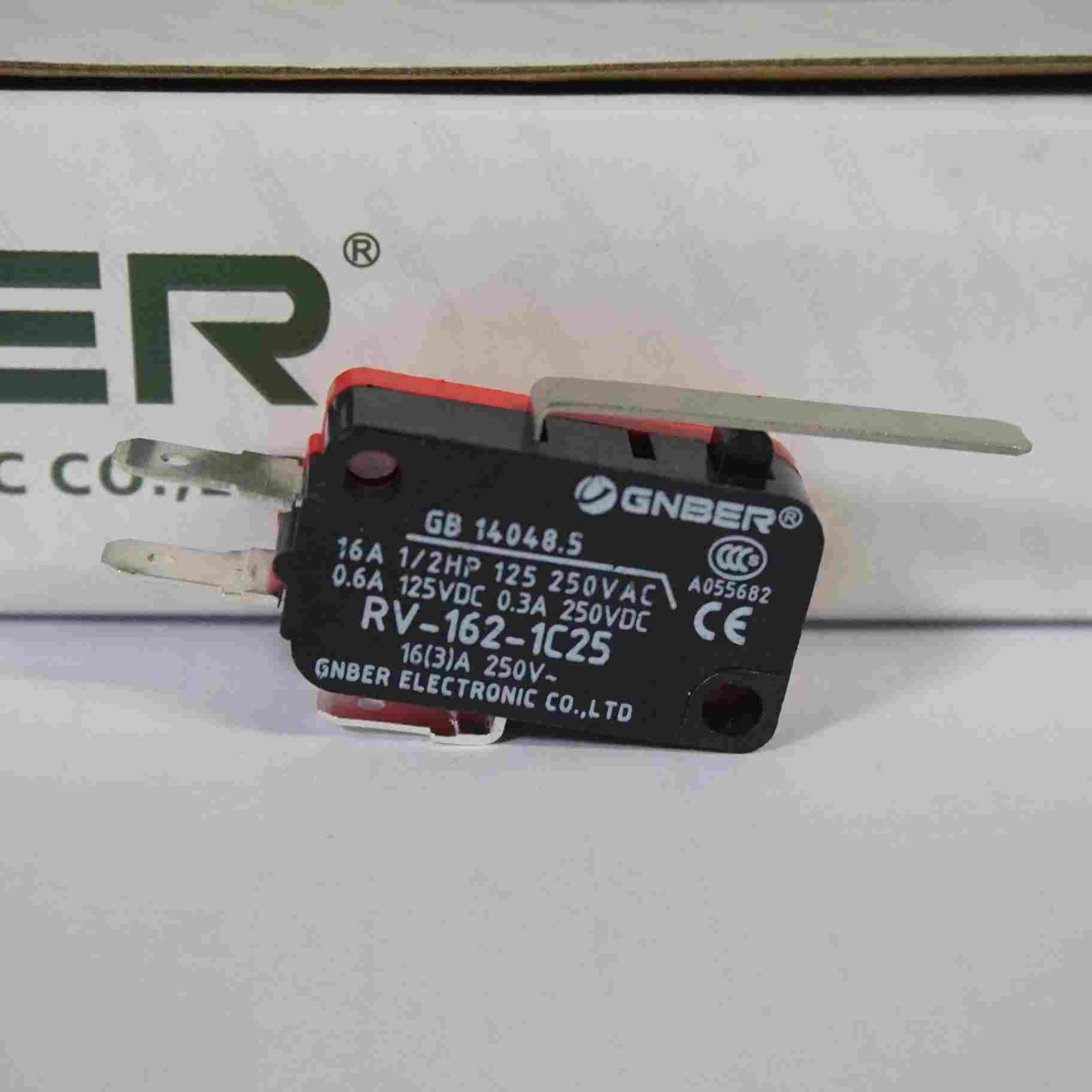 冈本工控 中杠杆微动开关 RV-162-1C25 短直柄型