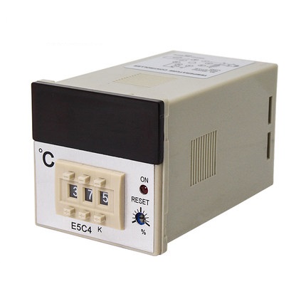 48数显拨码式温控表 E5C4-R20K (K400度/继电器) 220V