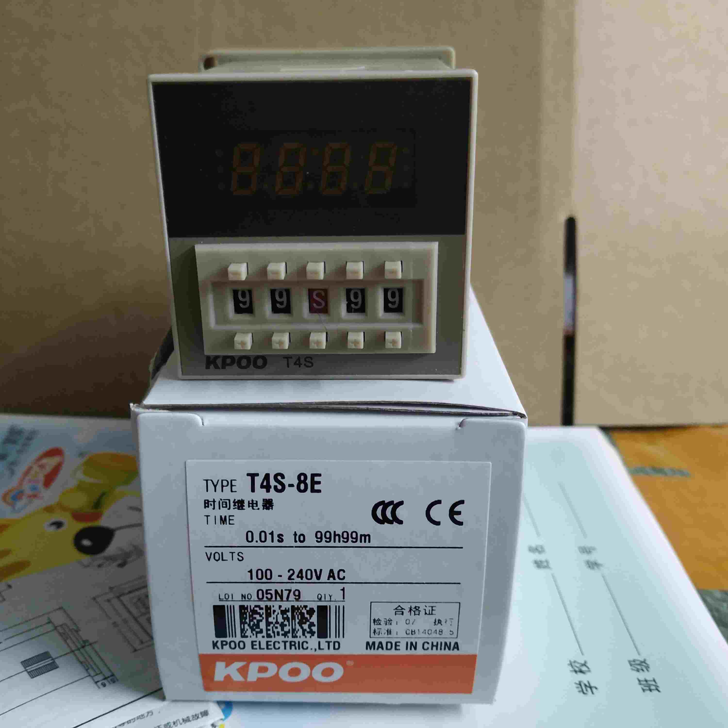 开普KPOO 数字显示时间继电器 T4S-8E 二组输出带瞬动