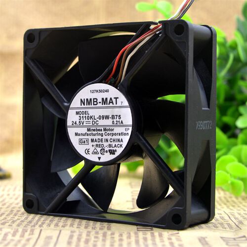 NMB 3110KL-09W-B75 24.5V 0.21A 8CM 8025 4线 机箱风扇80*80*25