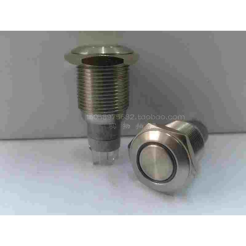 金属外壳平面型按钮开关 带灯复位型 LA128-16A-P11D