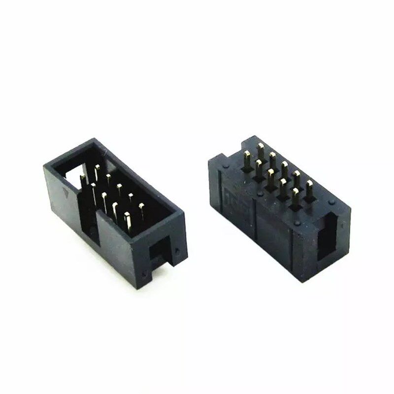 DC3 DC3-10P 镀金环保 简易牛角座 JTAG插座 直针 10脚2.54MM间距