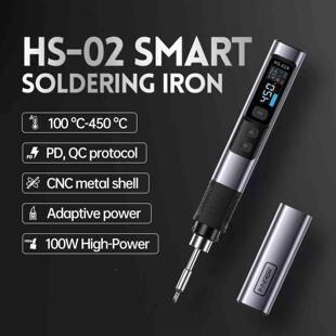 FNIRSI HS-02 Smart Electric Soldering Iron PD100w Adjustable