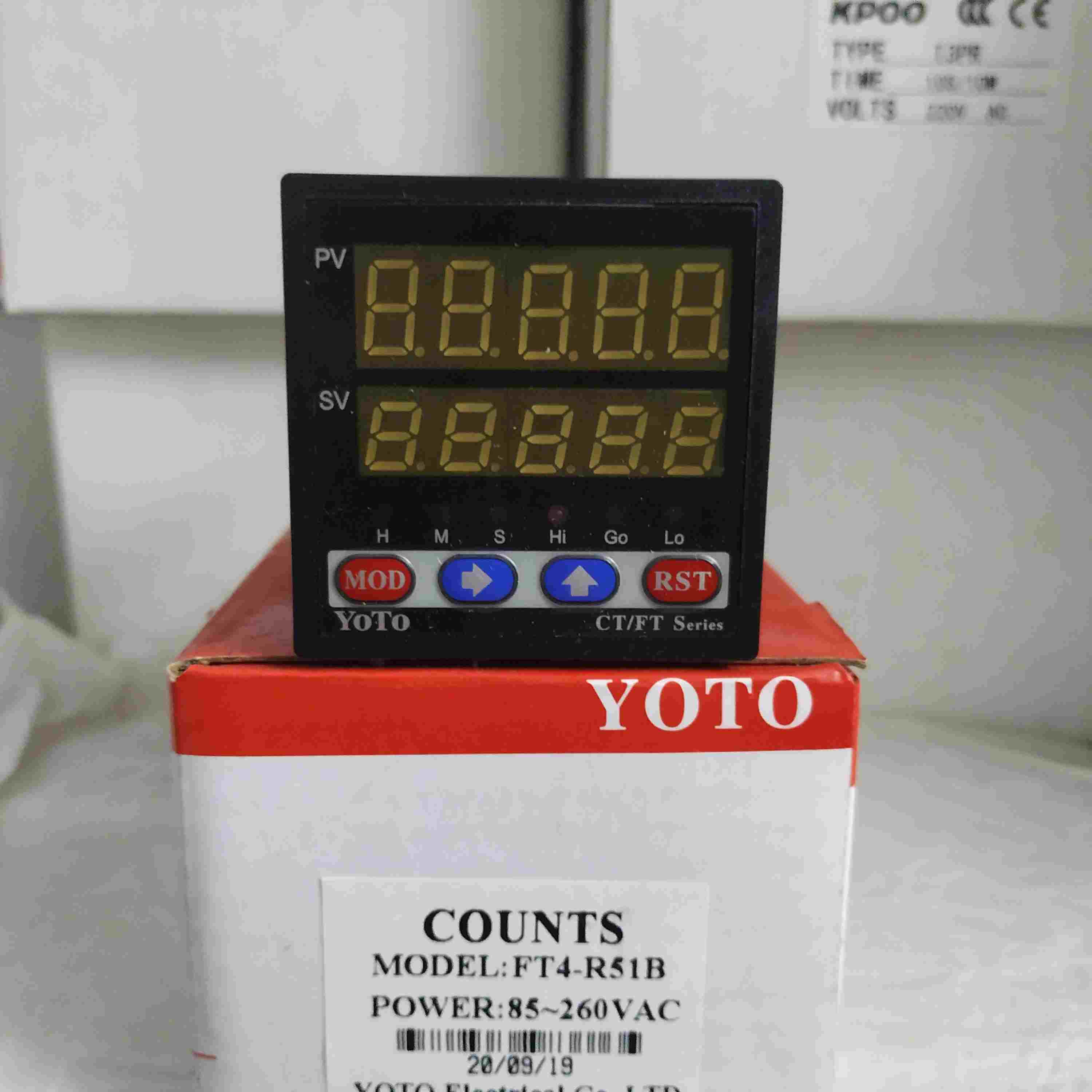 北崎YOTO 智能双数显频率线速转速表 FT4-R51B