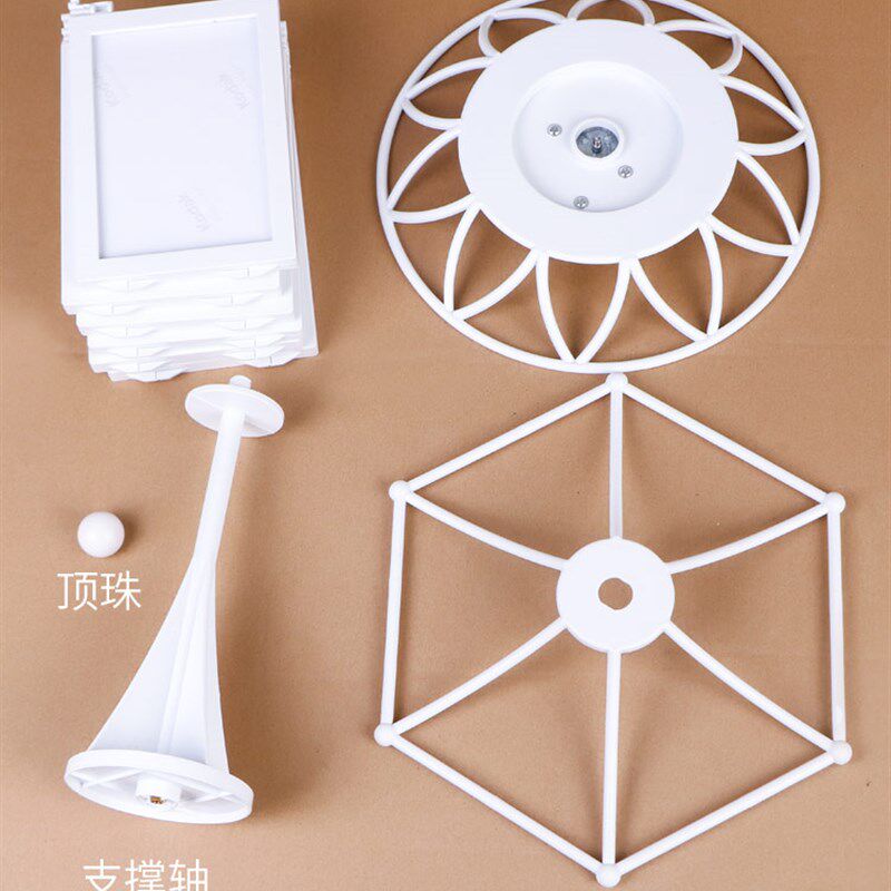 热销多功能旋转音乐盒相框摆台 创意个性风车5寸相架摩天轮组合像