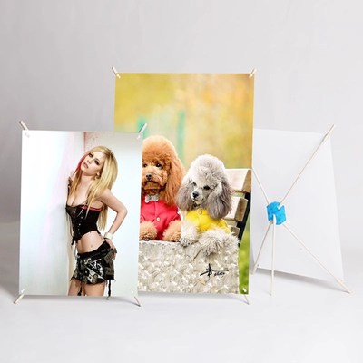 热销桌面迷你宣传x展架海报支架易拉宝支架海报架广告牌展示定制