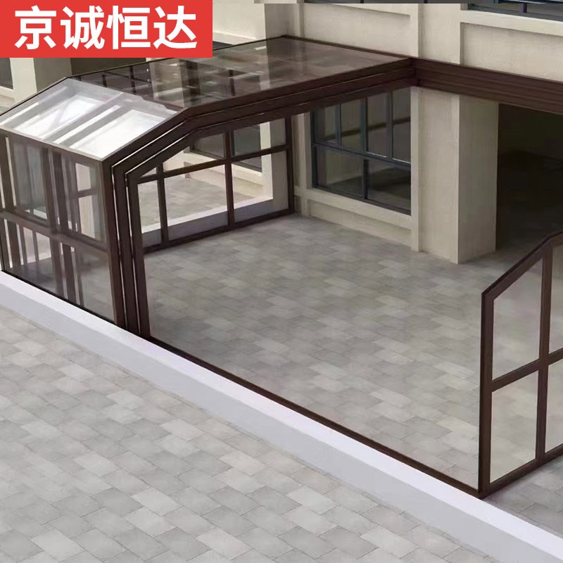 热销别墅可移动阳光房定制庭院电动玻璃顶自动伸缩折叠铝合金雨棚