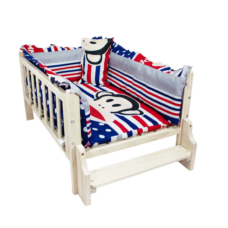 热销狗床狗窝实木宠物床离地防潮小型犬床中型犬泰迪床柯基床比熊