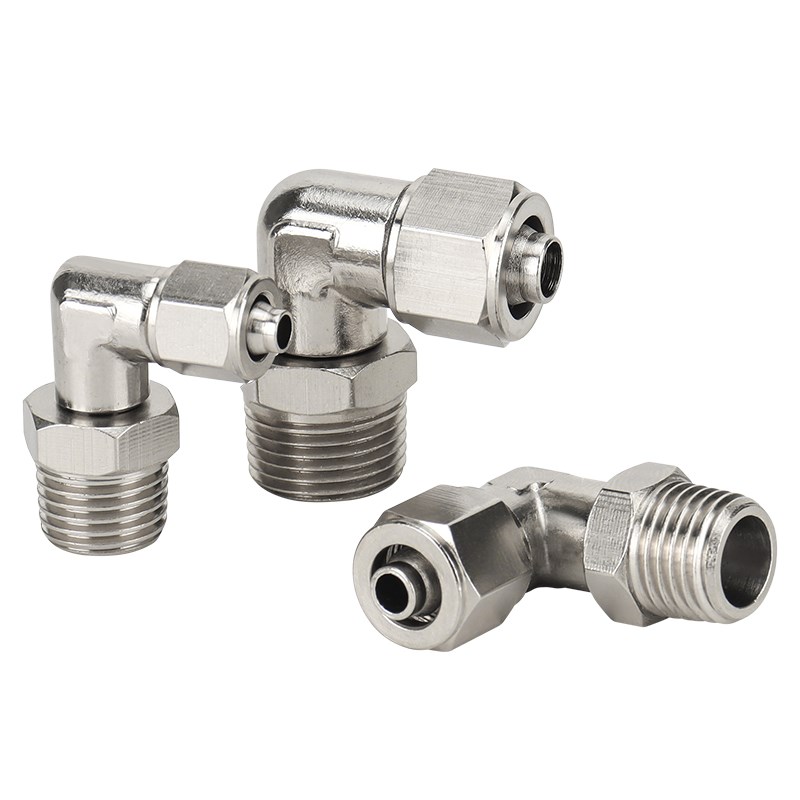 热销气动全铜快拧气管万向接头PL8-02可旋转弯头直角外螺纹PL6-01