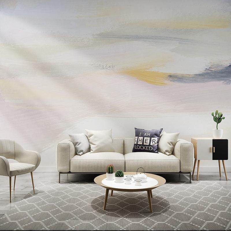 热销北欧抽象艺术墙纸电视背景墙壁画2024年新款客厅沙发壁纸卧室