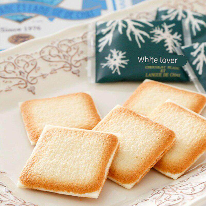 日本白色恋人饼干白巧克力夹心北海道原装进口伴手礼盒铁盒