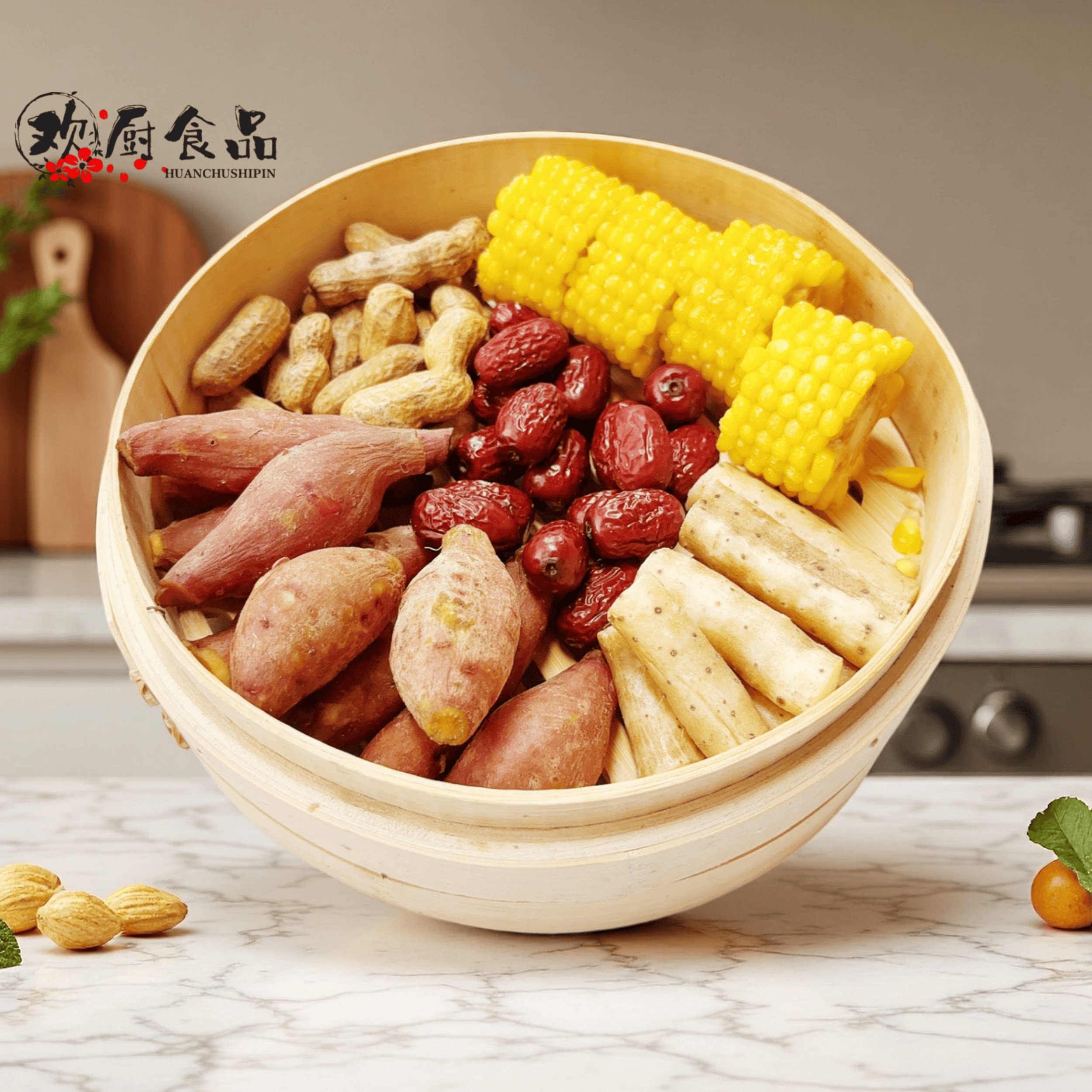 五谷丰登五福临门750g盒装农家杂粮组合素食蒸菜半成品特色菜商用