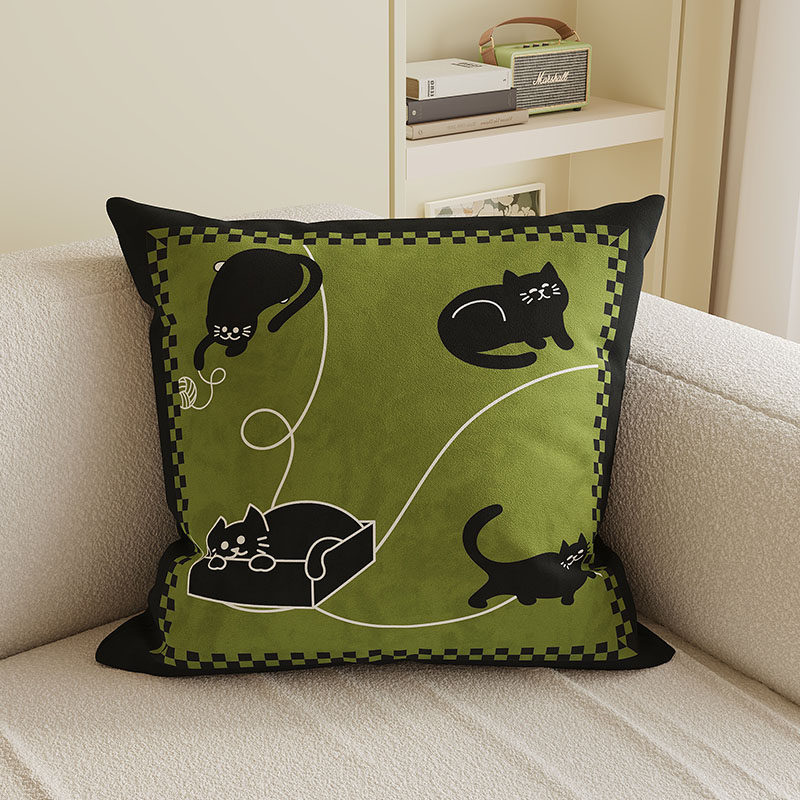 线团猫咪客厅沙发抱枕腰枕含芯卡通百搭卧室床头氛围感靠枕靠背垫,居家布艺,靠垫/抱枕,淘宝优惠券,粉丝福利购,淘宝优惠卷