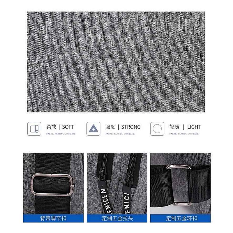 胸男士背PPQ包前2o024新款尼龙帆布休包闲运动胸包单肩斜挎包肩包