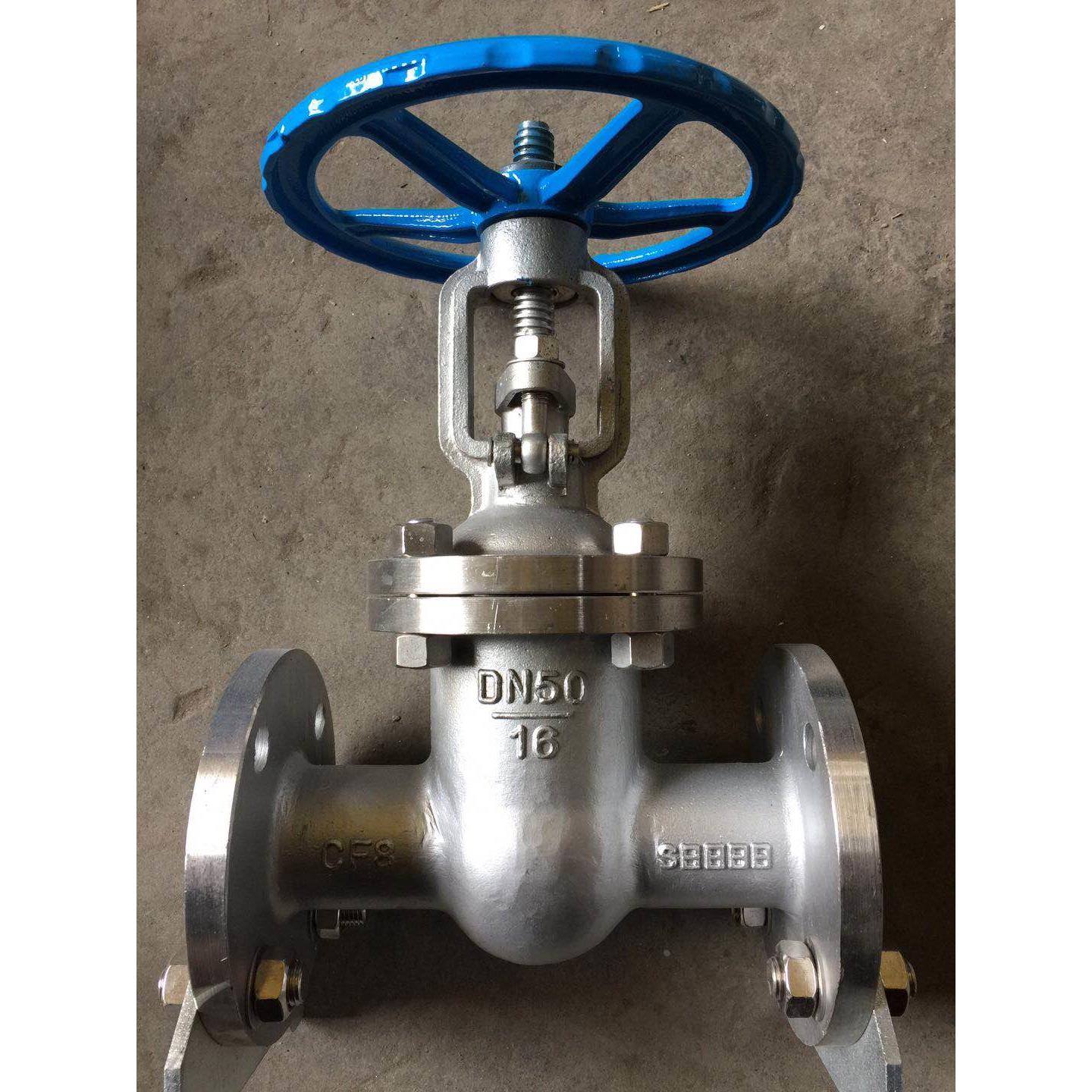 304 316L不锈钢法兰闸阀消防阀门开关Z41H-DN150明杆水管法兰闸阀