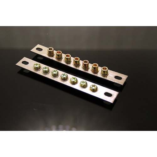 。5孔7孔10孔1.6*15/2*20*25零地排黄铜镀镍大电流零线地排端子铜