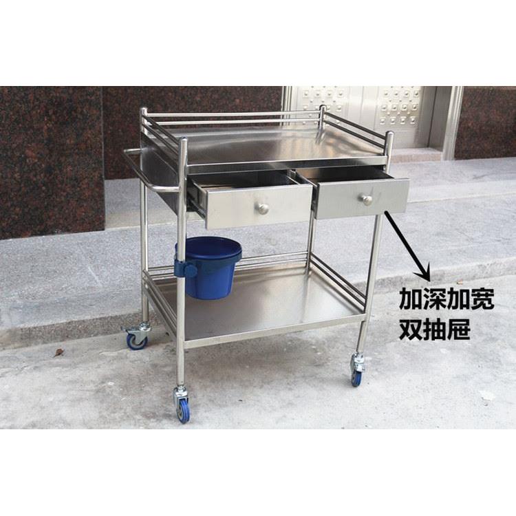 不锈钢推车医疗器械台医院用手术抢救护理美容纹绣置物仪器工具车
