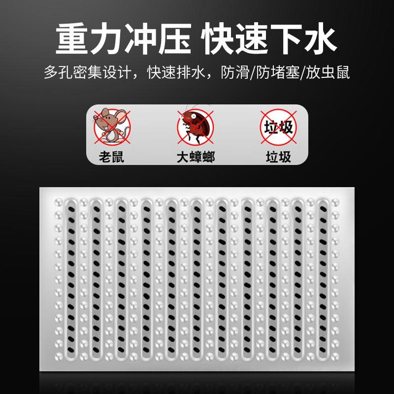 不锈钢304下水道盖板餐厅地沟水槽雨水沟篦子明沟防滑井盖下水槽